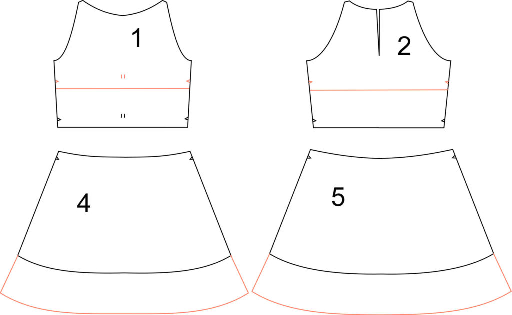 Crop top pattern alteration for Wrapped Maternity top - Megan
